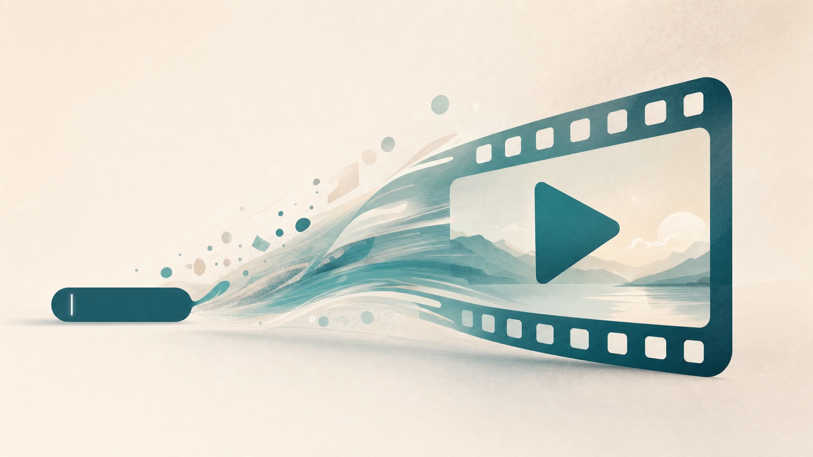 A message bar in video mode, beside a short clip being prepared